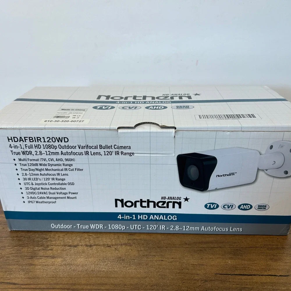 Northern Bullet Camera White 1080p Outdoor Varifocal 4 in 1 HD HDAFBIR120WD